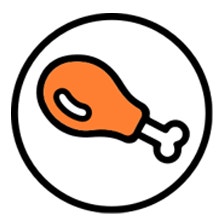 orange chicken drumstick new