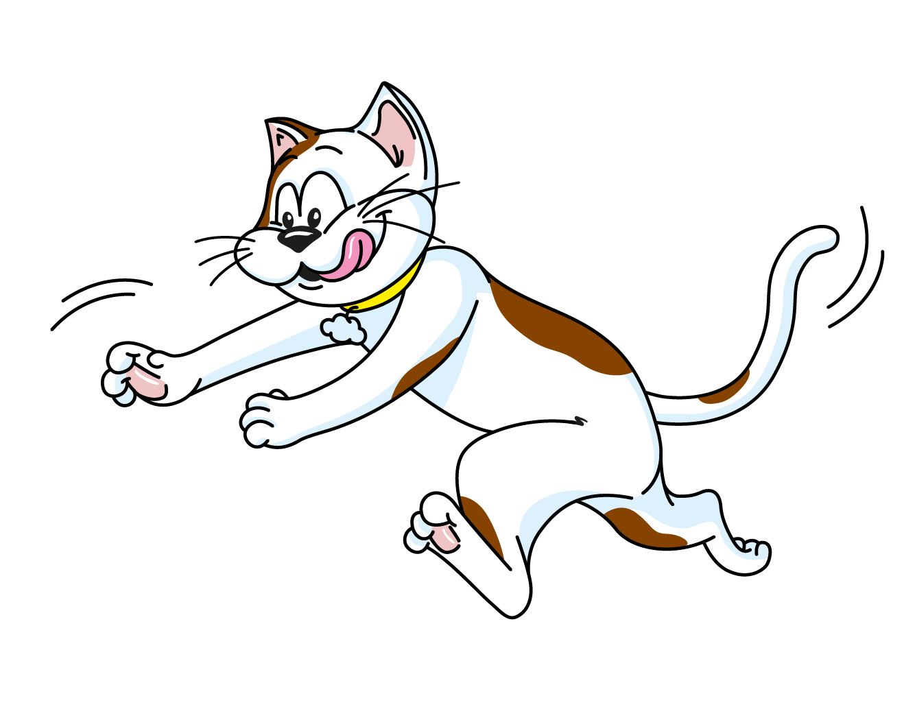 Cartoon Temptations Cat Character reaching out and licking lips